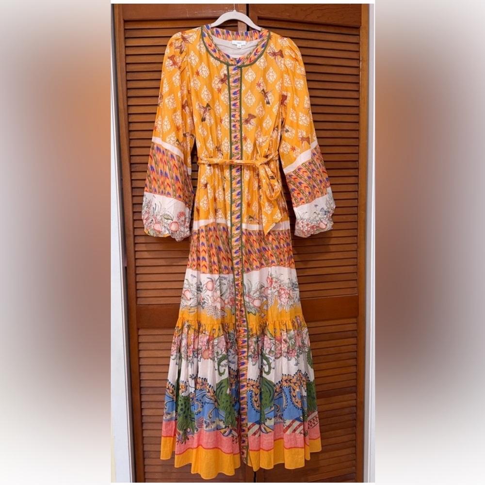 A Loves A NWT Marigold Vibrant Multicolor Maxi Dress, sizes Small and XS. - Picture 5 of 8